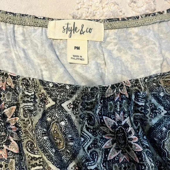 Style & Co. Women's Printed Rayon Blouse - Picture 3 of 3